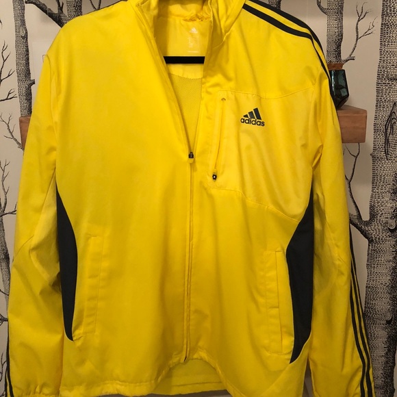 adidas yellow rain jacket